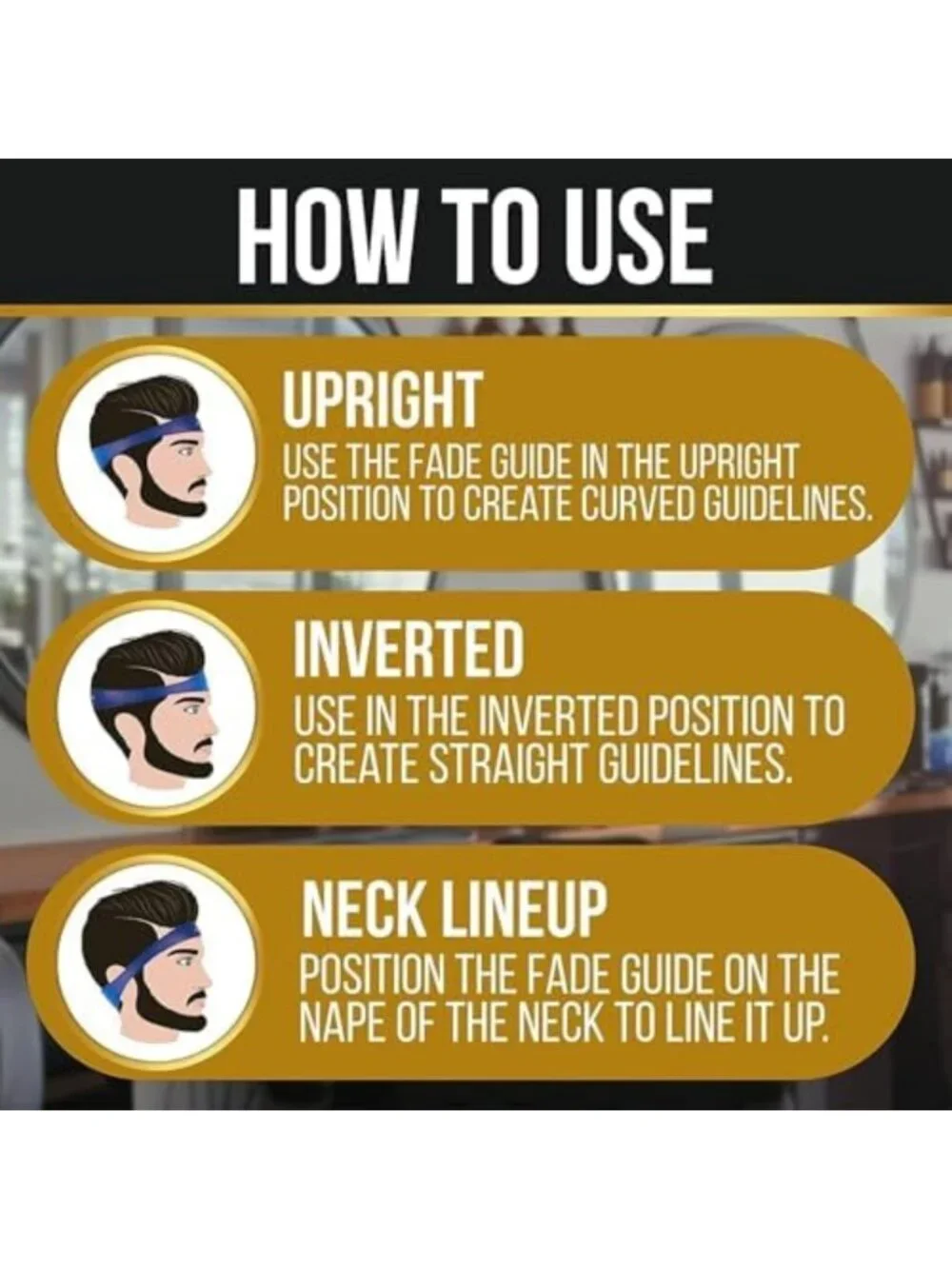 Hands-Free Haircut Guide for Men – Silicone Template for DIY Self-Cutting